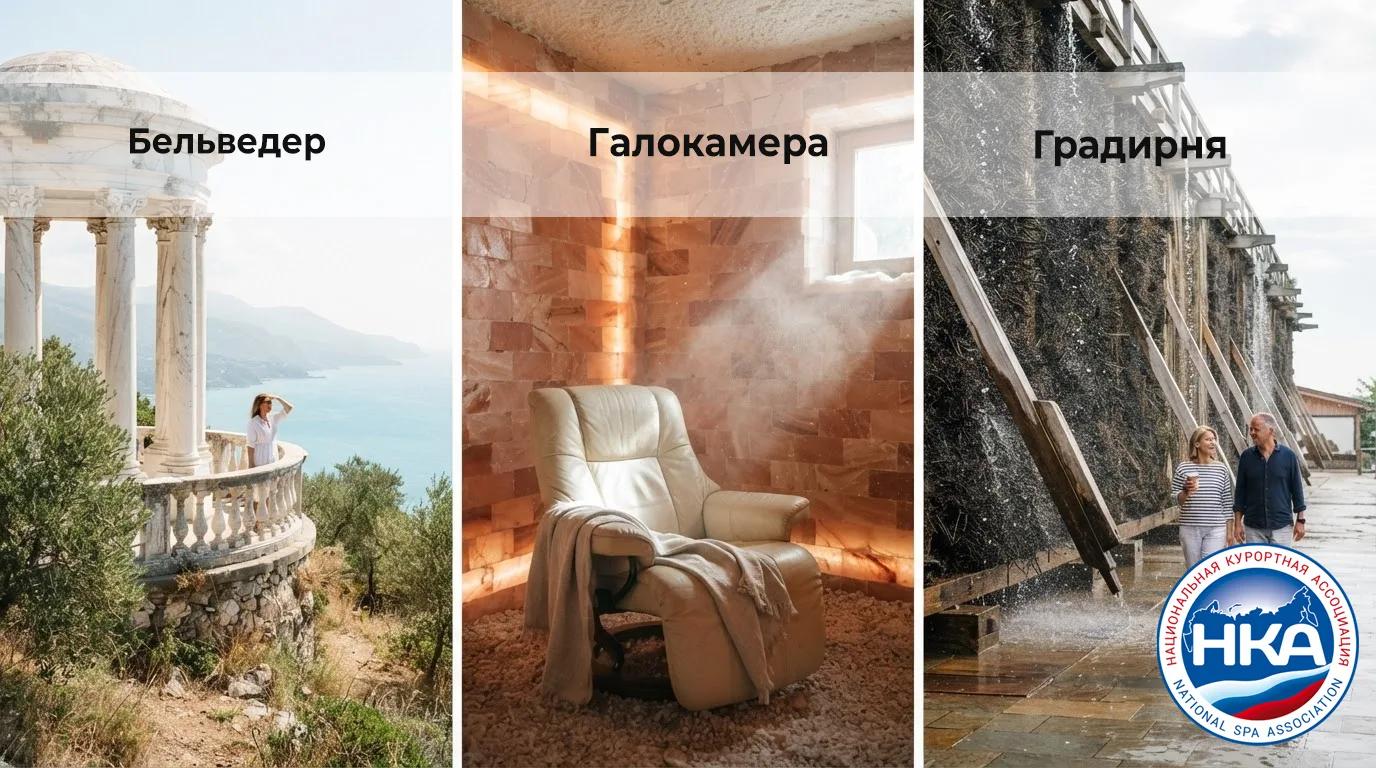 Бельведер, галокамера и градирня для глубокого оздоровления дыхательной системы<br />